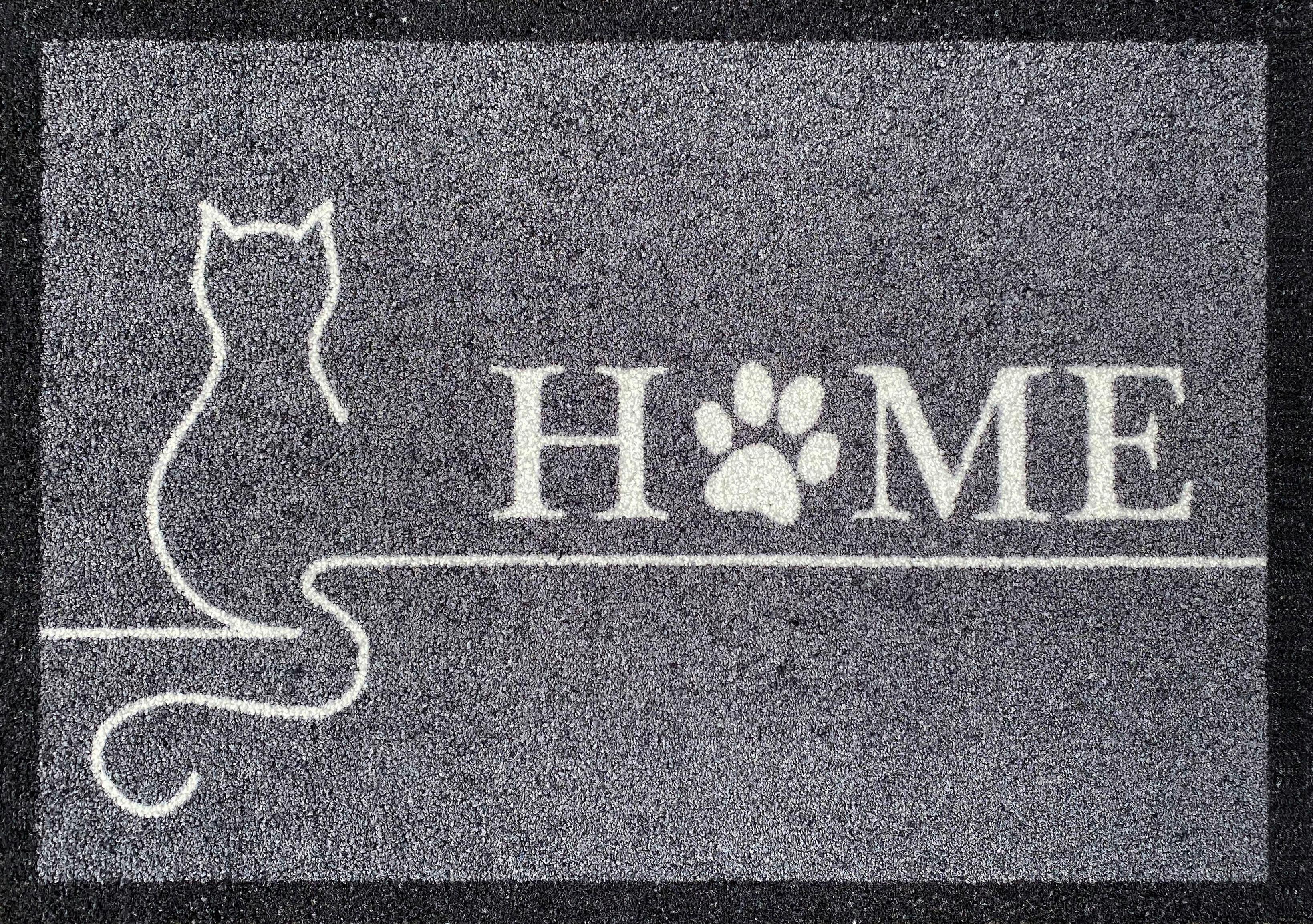 Lábtörlő Creation Home Cat 50/70cm - Antracit (50/70/1cm)