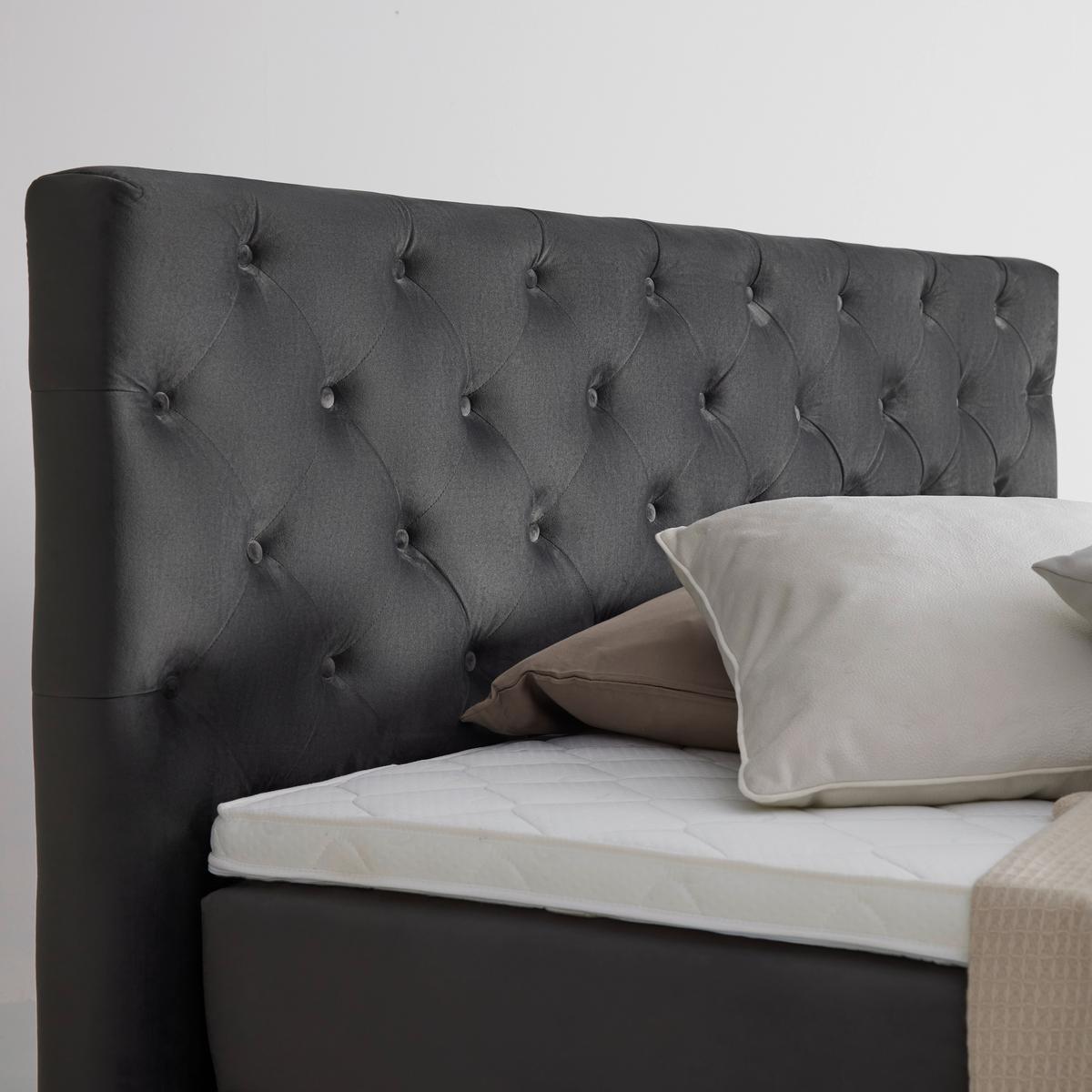 Boxspringbett Chester Anthrazit ca. 160x200cm - Anthrazit/Schwarz, Holzwerkstoff/Kunststoff (160/200cm) - Mömax