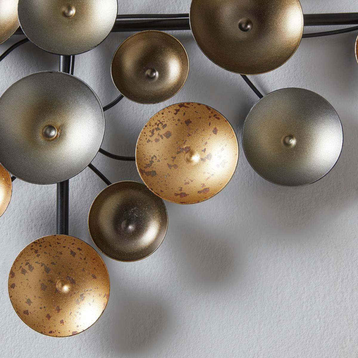 Metallbild Portia in Multicolor - Silberfarben/Goldfarben, MODERN, Metall (96/42/7cm)