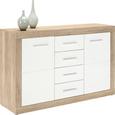 Kommode in Weiß/canyon Grey - Chromfarben/Weiß, MODERN, Holzwerkstoff/Kunststoff (138/86/40cm) - MÖMAX modern living