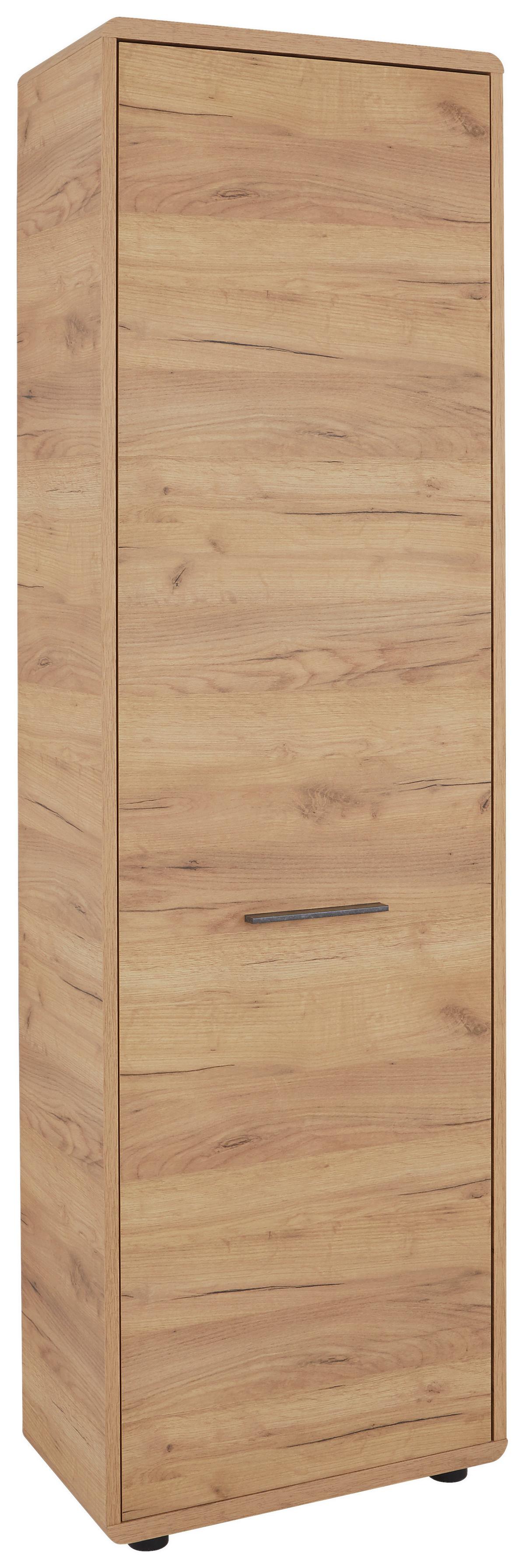 Dulap pentru hol FONTANA - culoare lemn stejar, Modern, material pe bază de lemn (54/198/32cm) - Modern Living