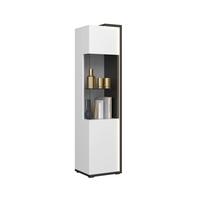 Vitrina Ambiente Plus - bijela/bijela visoki sjaj, Moderno, staklo/drvni materijal (48,5/199,1/43,6cm) - Modern Living