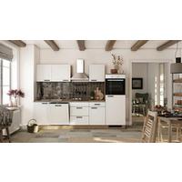 Kuhinjski Blok Z Aparati Julia, Bela, Barva Hrasta - črna/barve hrasta, Basics, kovina/leseni material (280cm) - FlexWell