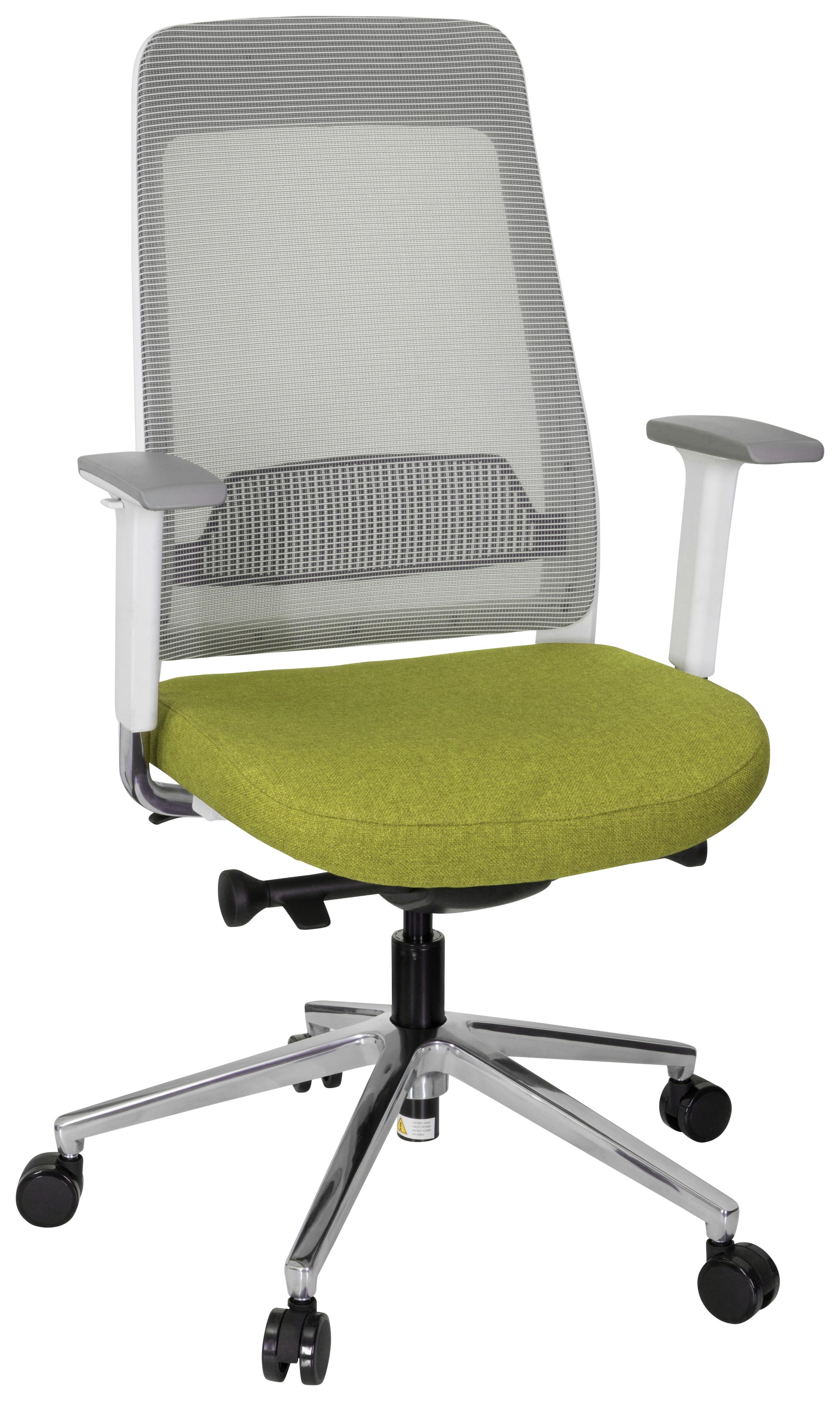 Pisarniški Stol Chiaro T1 White, Zelena, Siva - siva/zelena, Moderno, kovina/umetna masa (67/118/63cm) - MID.YOU