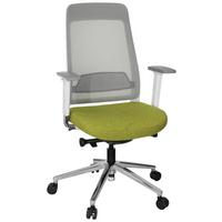 Pisarniški Stol Chiaro T1 White, Zelena, Siva - siva/zelena, Moderno, kovina/umetna masa (67/118/63cm) - MID.YOU