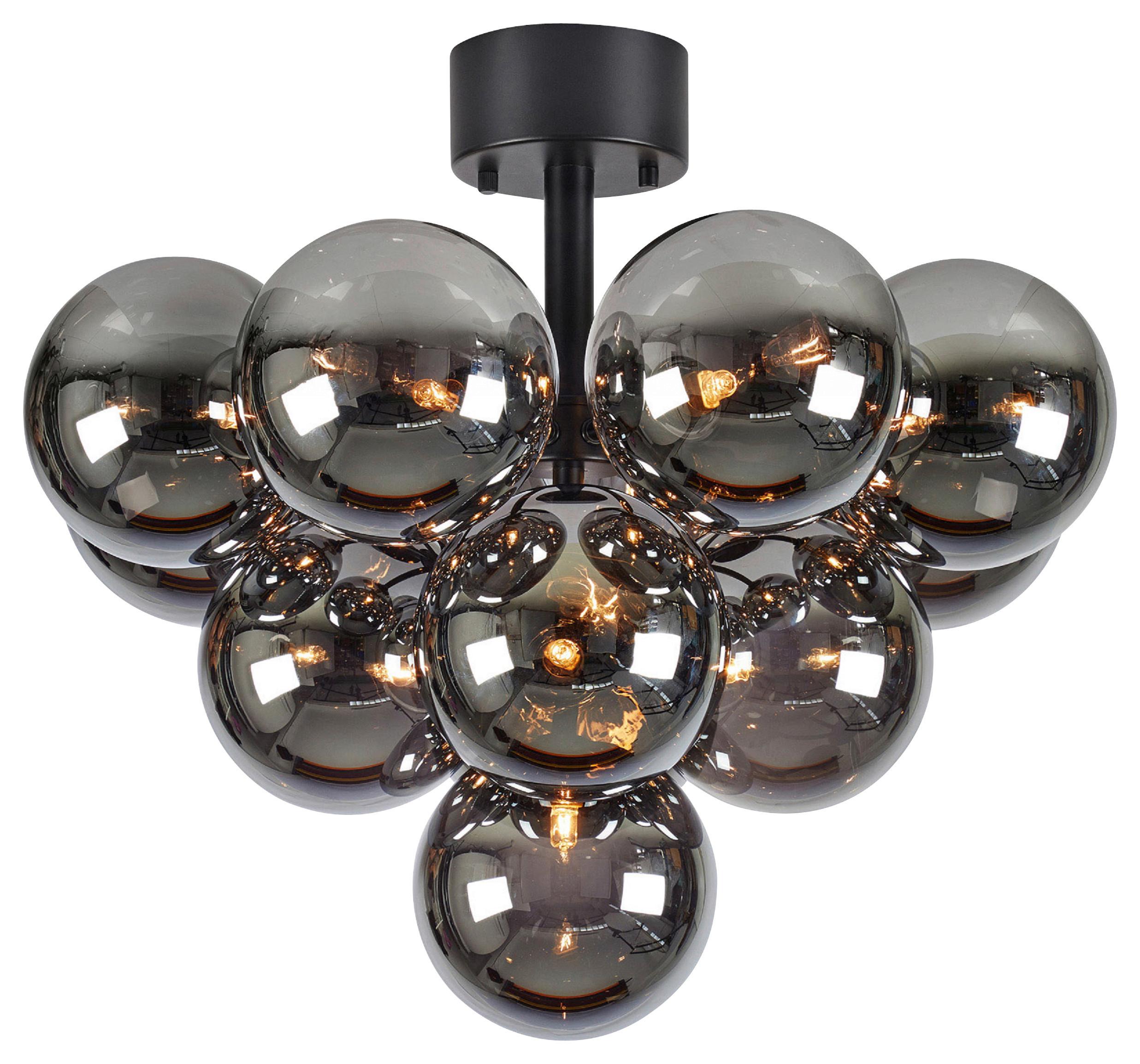 Deckenleuchte Merlot Plafond Schwarz max. 18 Watt - Schwarz, Basics, Glas/Metall (56/56/45cm) - Markslöjd