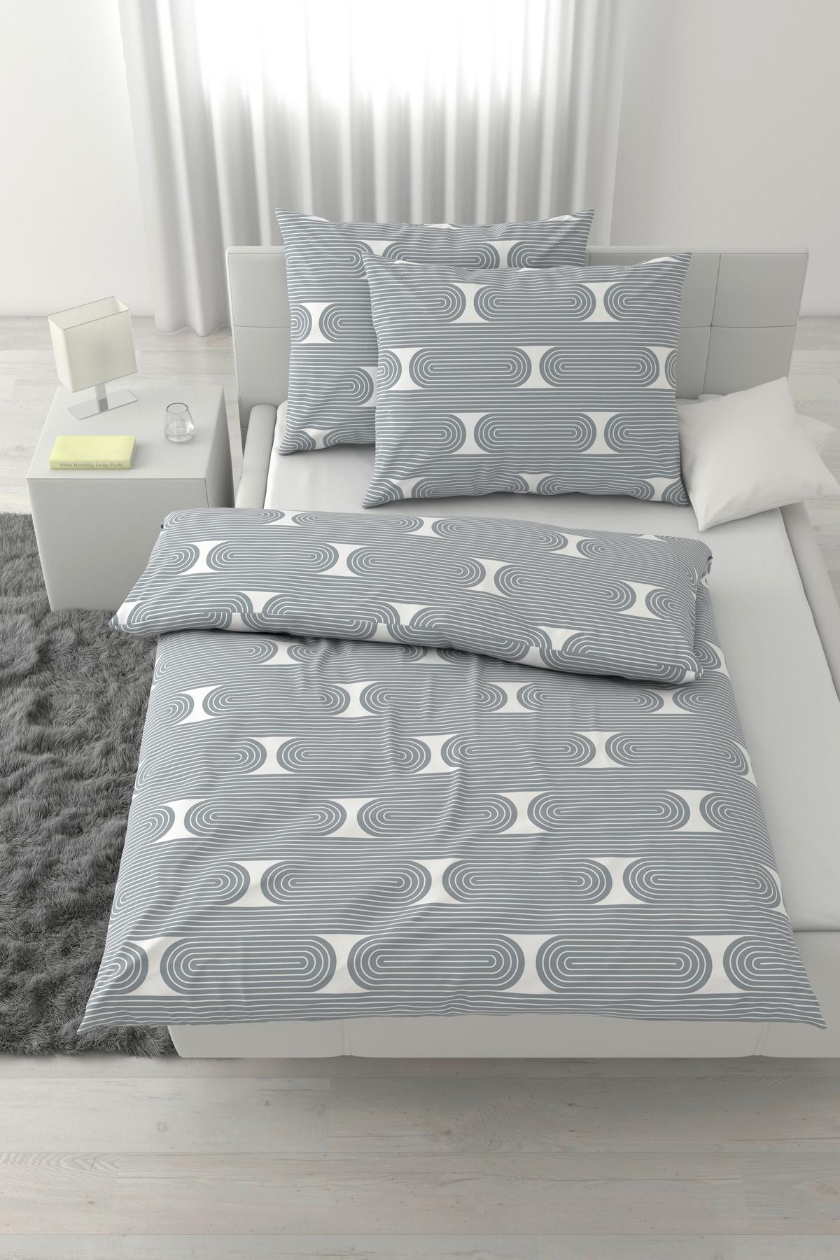 Posteljnina Retro Xxl - modra/bela, Moderno, tekstil (200/200cm) - Mömax