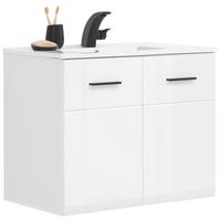 Umivalna Enota Z Umivalnikom Avanti, Bela - bela/visoki sijaj, Design, umetna masa/leseni material (79,8/84,6/46cm) - Hom`in