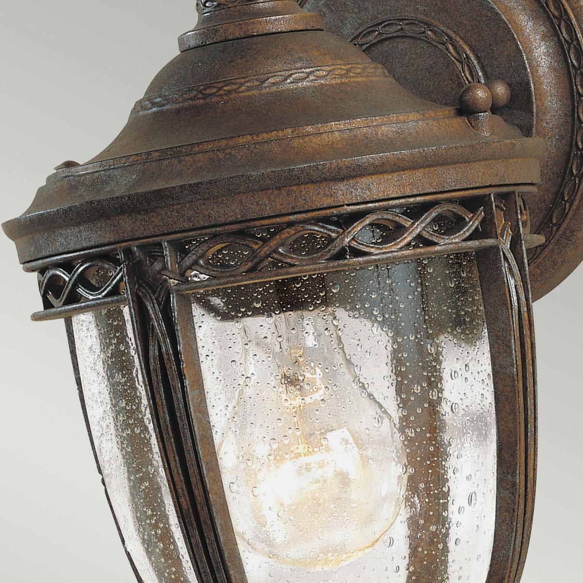 Kültéri Falilámpa Fe-Eb2-S-Brb - bronzszínű, Konventionell, üveg/fém (16.7/32.1/19.1cm) - Elstead Lighting