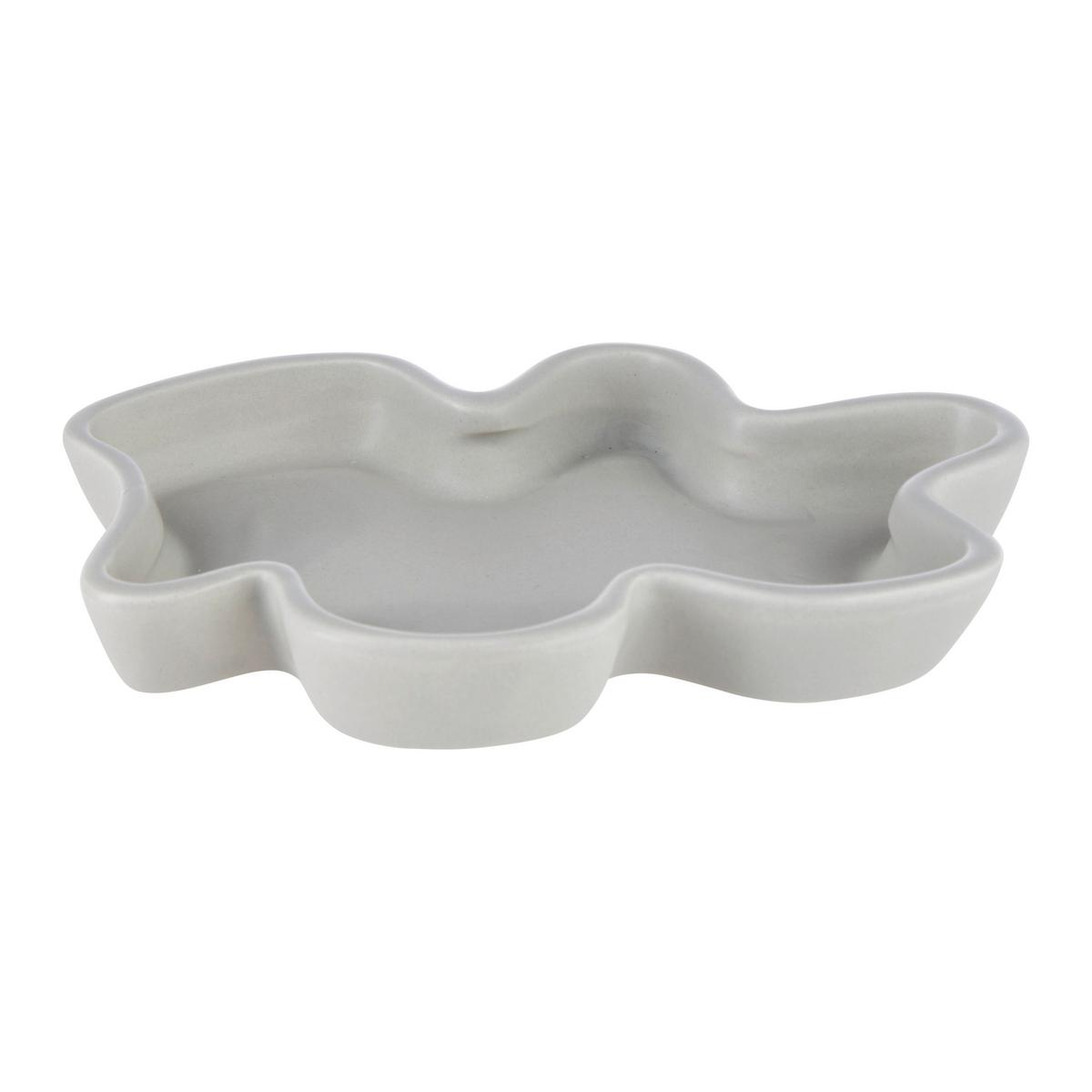 Farfurie decorativă BELLA - gri deschis/gri închis, Basics, ceramică (14.7/2/10.7cm) - Modern Living
