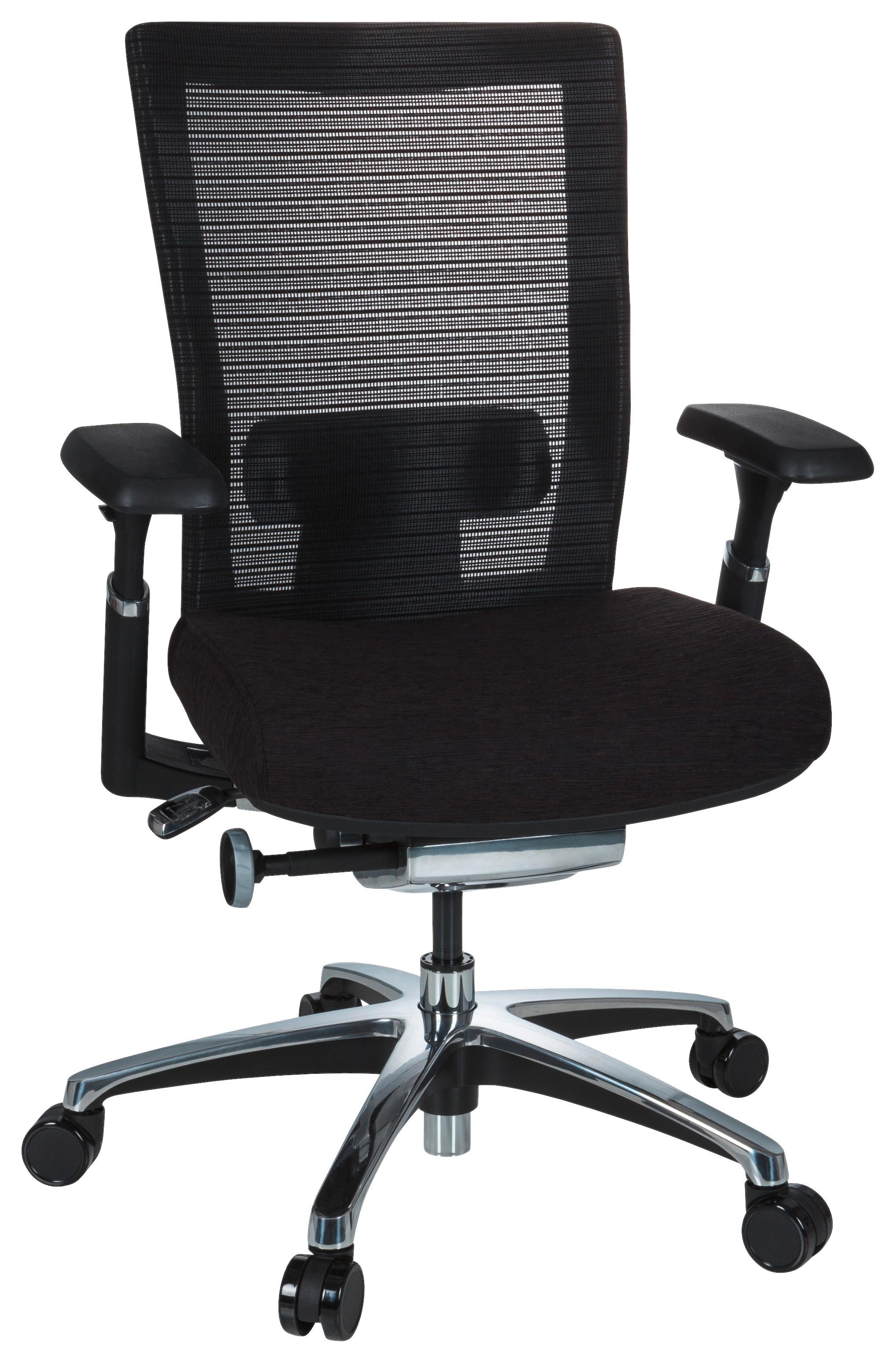 Drehstuhl Nova Pro Alu Schwarz ca. 65x101x60cm - Chromfarben/Schwarz, MODERN, Kunststoff/Textil (65/101/60cm) - MID.YOU