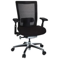 Drehstuhl Nova Pro Alu Schwarz ca. 65x101x60cm - Chromfarben/Schwarz, MODERN, Kunststoff/Textil (65/101/60cm) - MID.YOU