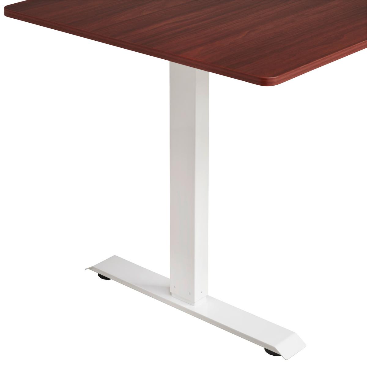BIURKO ALGHERO - biały/kolor orzecha włoskiego, Modern, materiał drewnopochodny/metal (160/80/73-123cm) - Livetastic