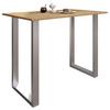 BARTISCH XONA B 140X80 - Honigeiche/Silberfarben, Konventionell, Holzwerkstoff/Metall (140/102/80cm)