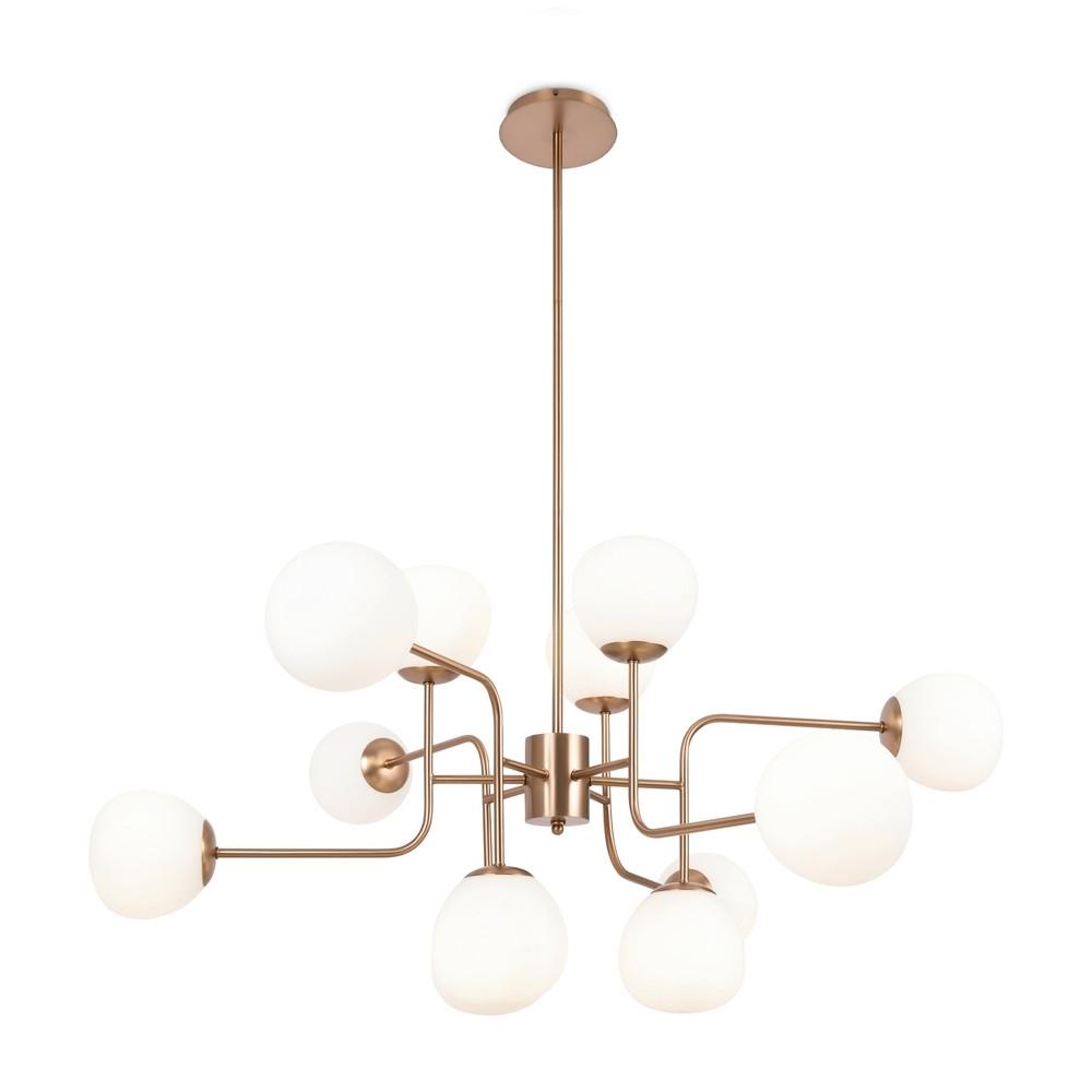 KRONLEUCHTER ERICH - Weiss/Goldfarben, Modern, Glas/Metall (50/110/42,7cm) - MAYTONI