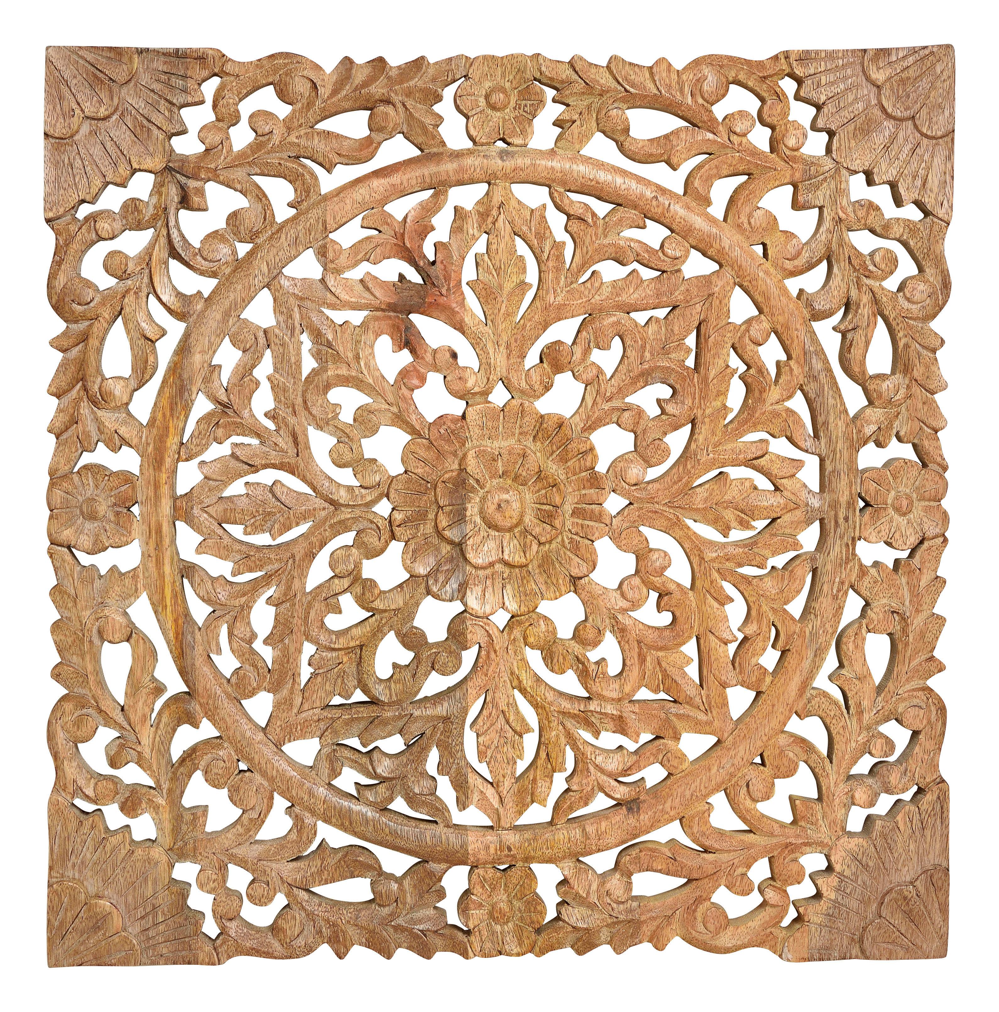 OBRAZ NA DREWNIE 10025091 - jasnobrązowy, Basics, drewno (50/50/2cm)