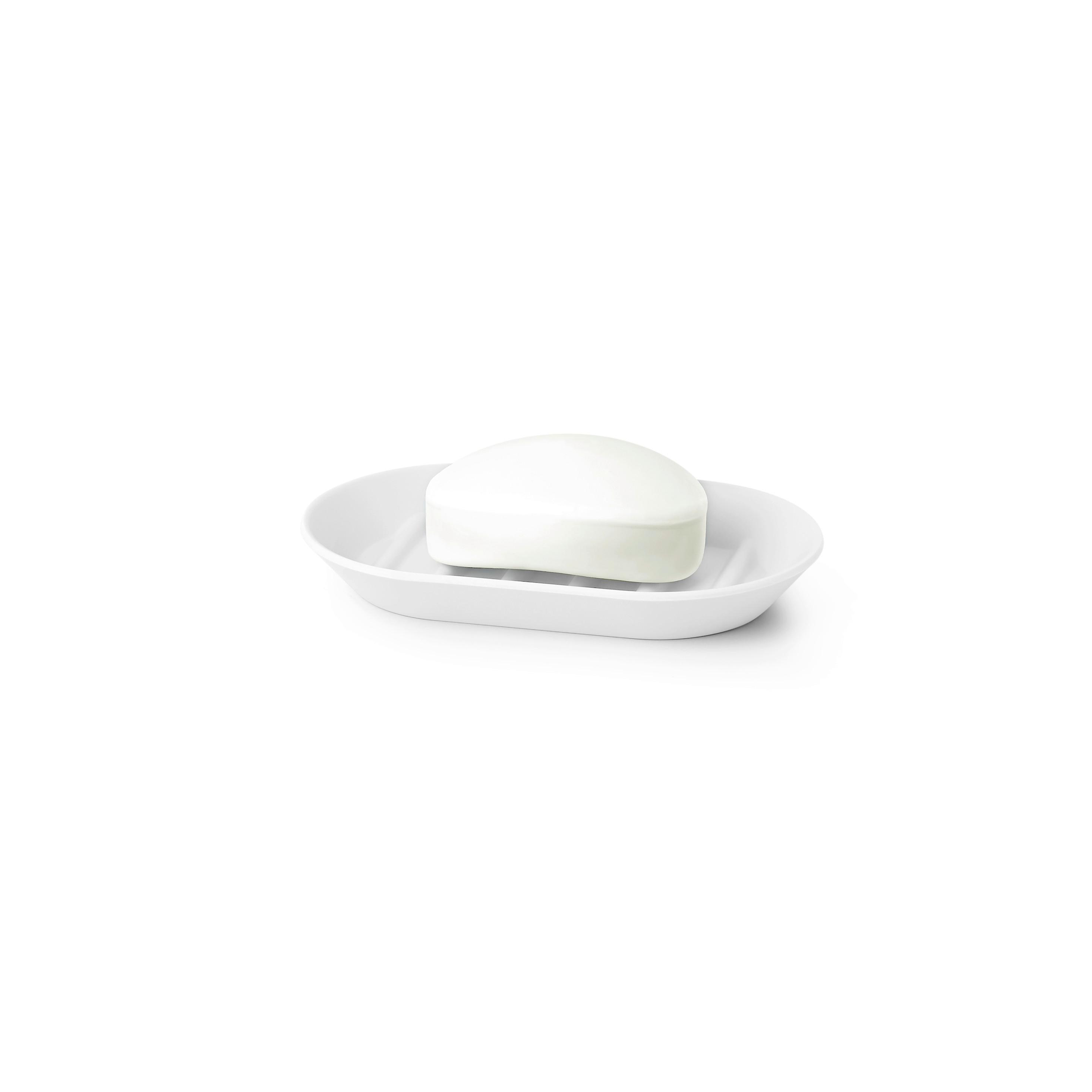 Seifenschale Lilo aus Kunststoff in Weiß - Weiß, MODERN, Kunststoff (14,6/9,22/1,90cm) - Modern Living