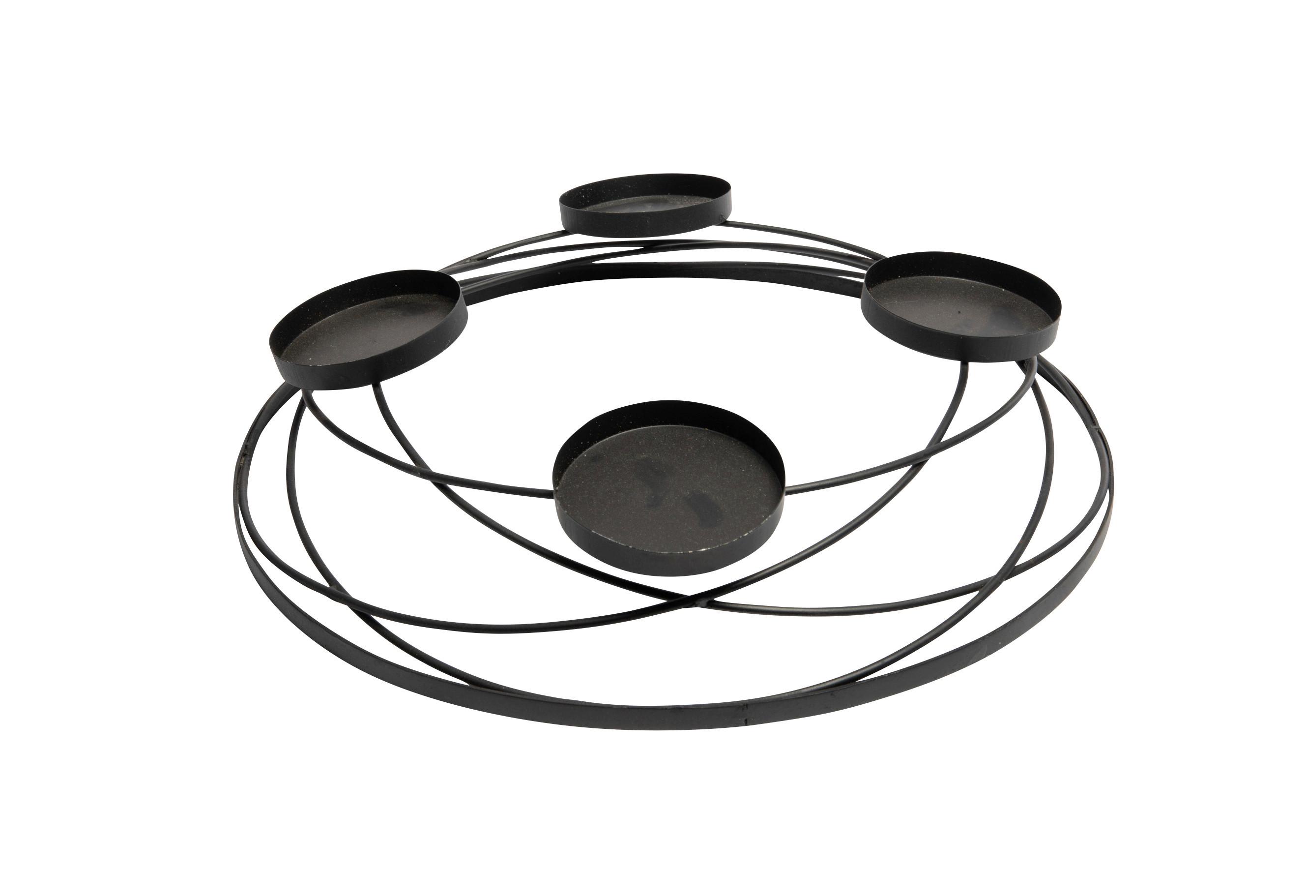 WIENIEC ADWENTOWY 37MTT17 - czarny, Basics, metal (35/9cm) - X-Mas