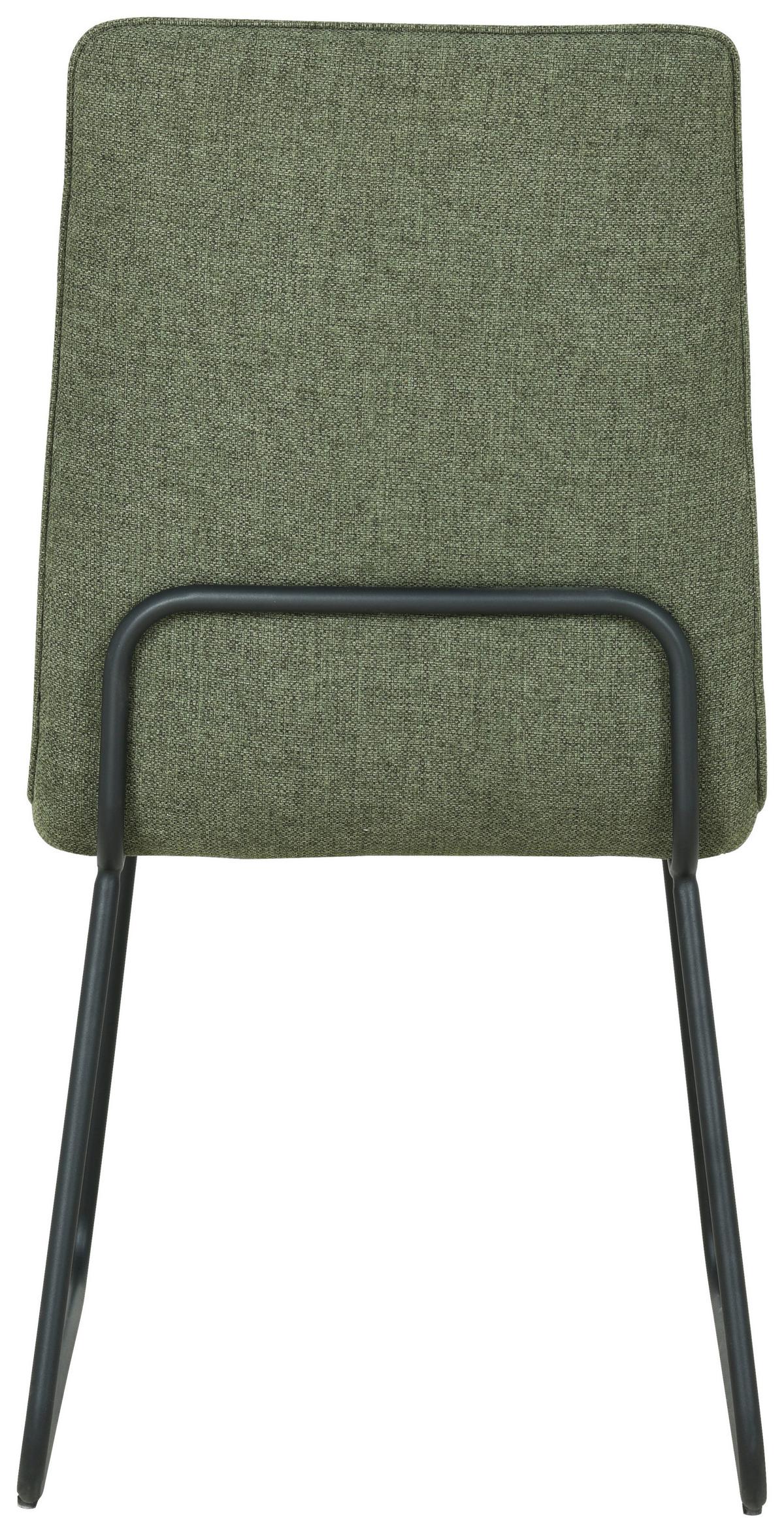 KRZESŁO MARTY - zielony/czarny, Design, metal/tkanina (48/90/63cm) - Xora