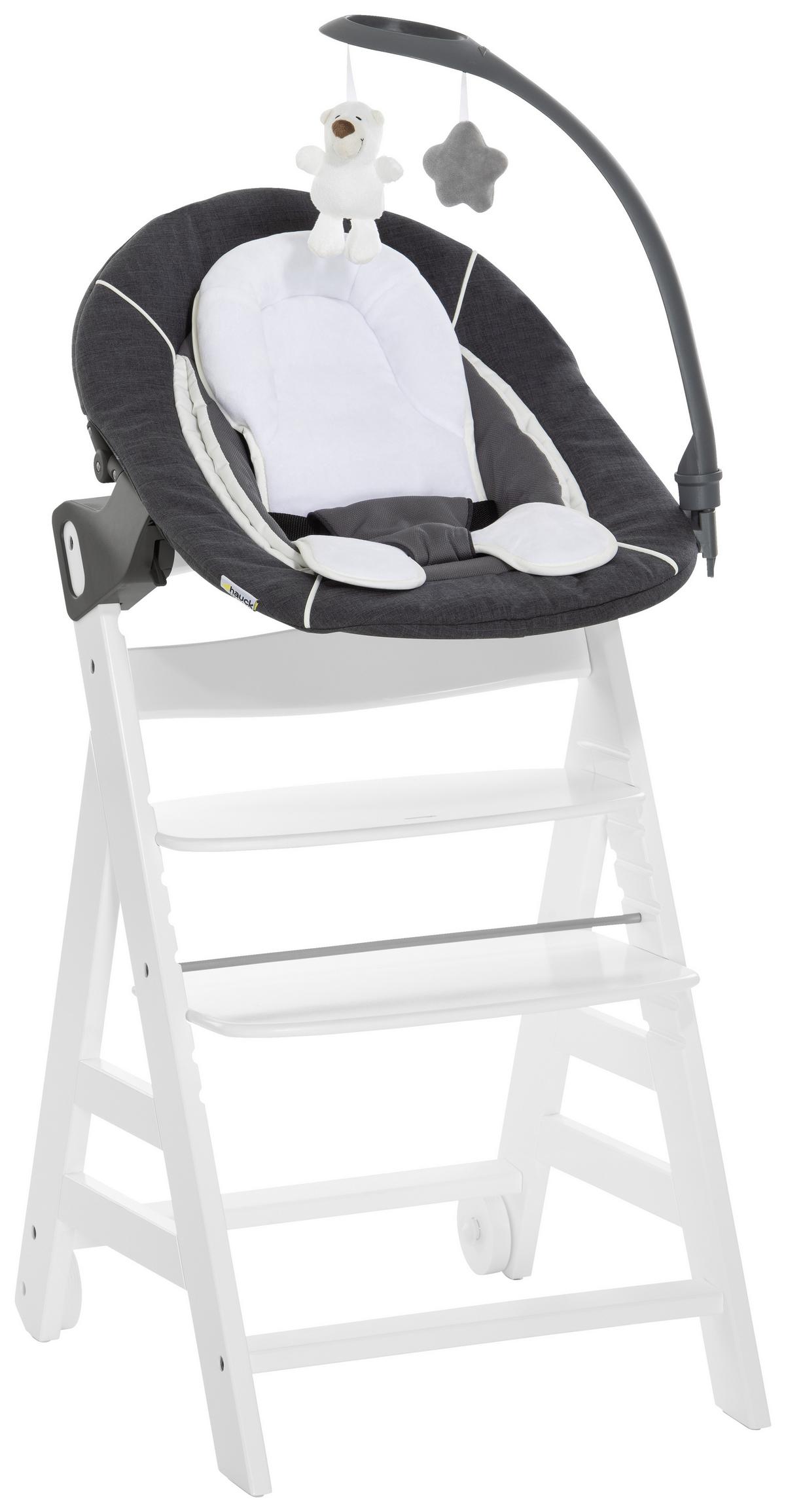 WYSOKIE KRZESŁO 663240 BETA+BOUNCER - biały/szary, Basics, drewno (58/48/83cm) - Hauck