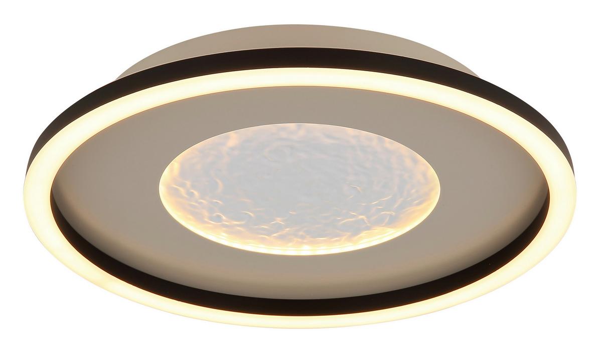 Plafonieră cu LED Wiley - alb/străveziu, Basics, plastic/metal (33/5,7cm) - Globo