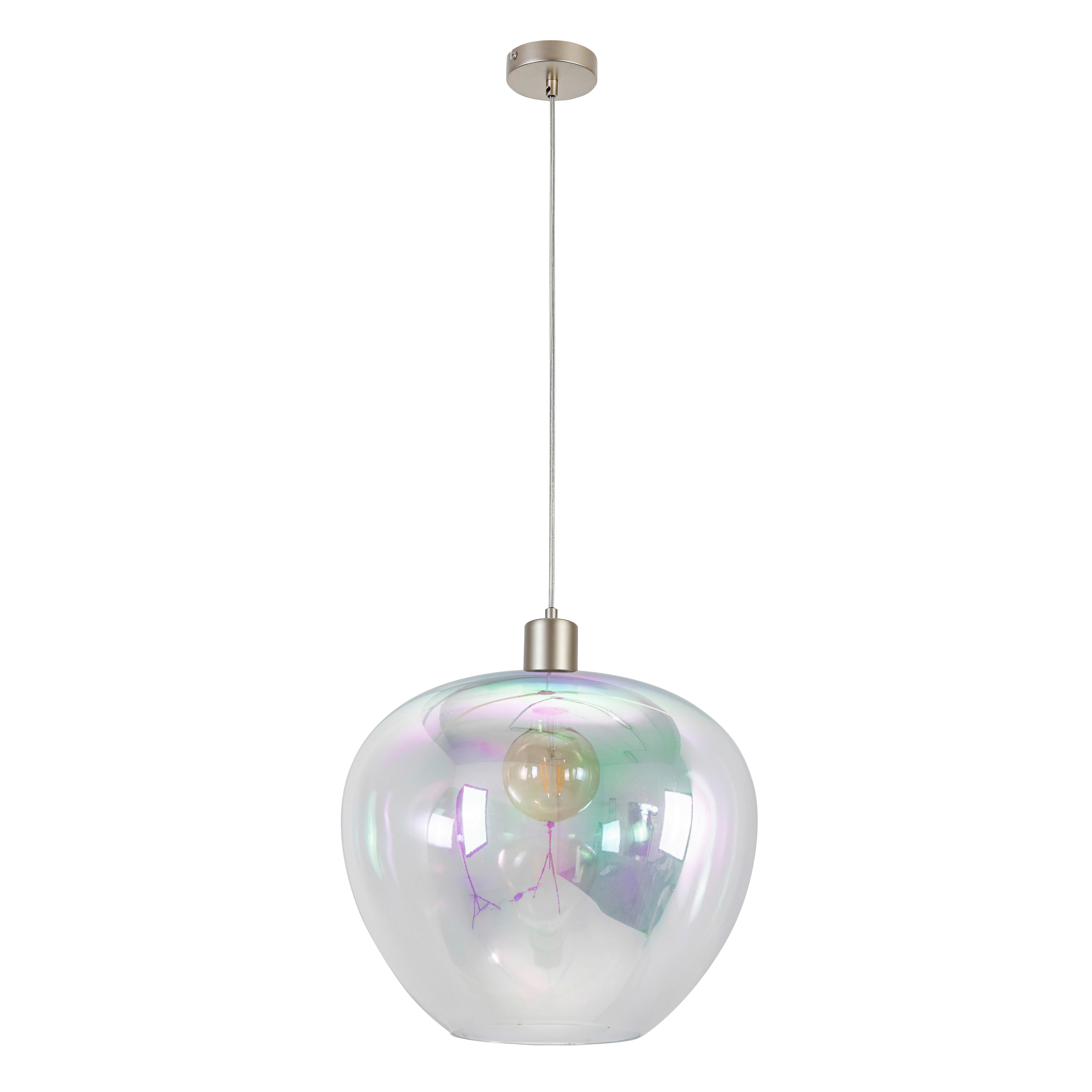 HÄNGLAMPA RENI - champagne/multicolor, Modern, metall/glas (40/120cm)