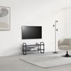 MEDIABÄNK BEND -EXKLUSIV- - svart, Modern, metall/trämaterial (100/44/27cm) - Mömax