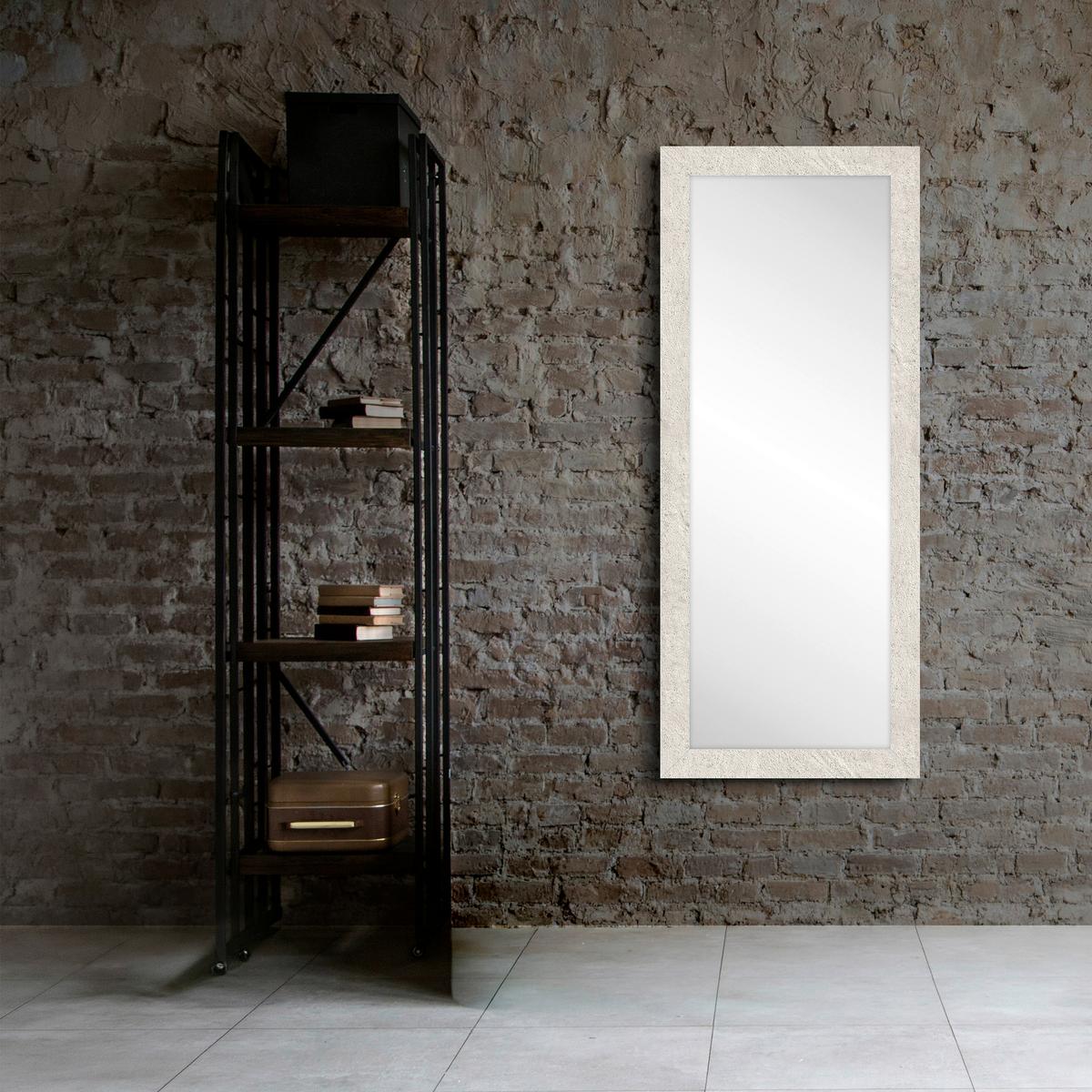 Oglindă Paraiso - alb/gri, Modern, sticlă/material pe bază de lemn (71/172/3cm) - Premium Living