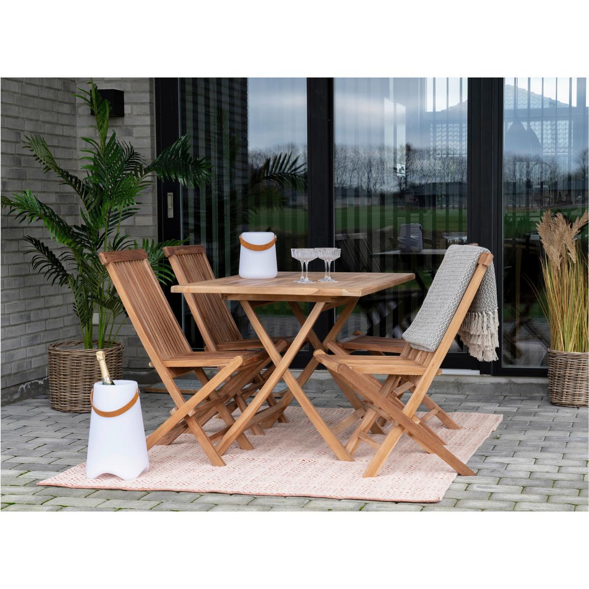 Gartenstuhl-Set Teak klappbar 2er-Set - Teakfarben, MODERN, Holz (46/89/62cm) - Gardenson