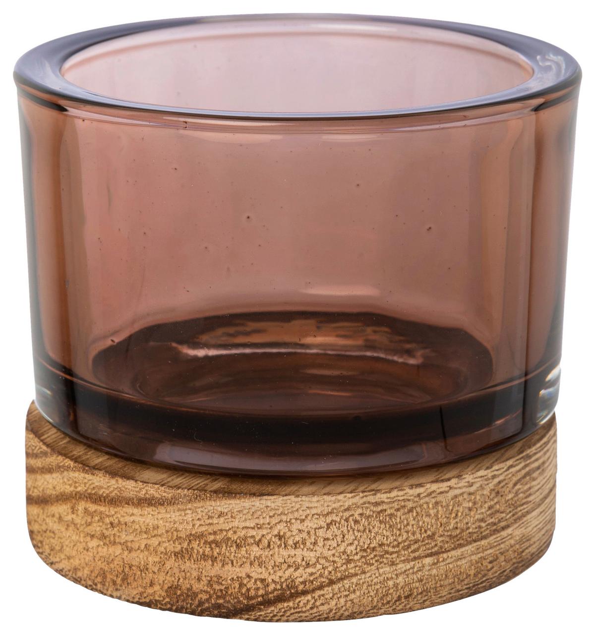 Mécsestartó Maja I - barna/szürke, Basics, Üveg (8,5/13cm) - Modern Living
