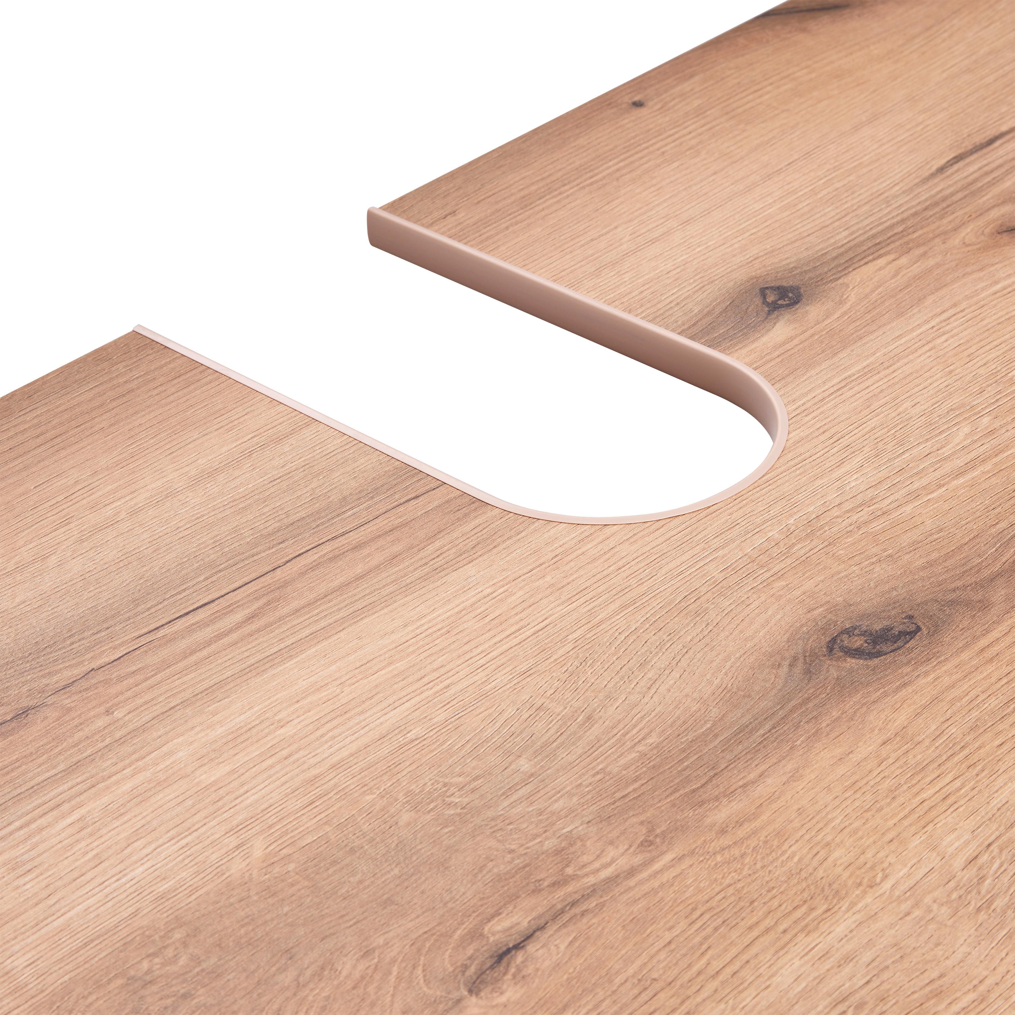Waschbeckenunterschrank Purebliss Eichefarben - Eichefarben/Schwarz, MODERN, Holzwerkstoff/Metall (90/79/53cm) - Mömax