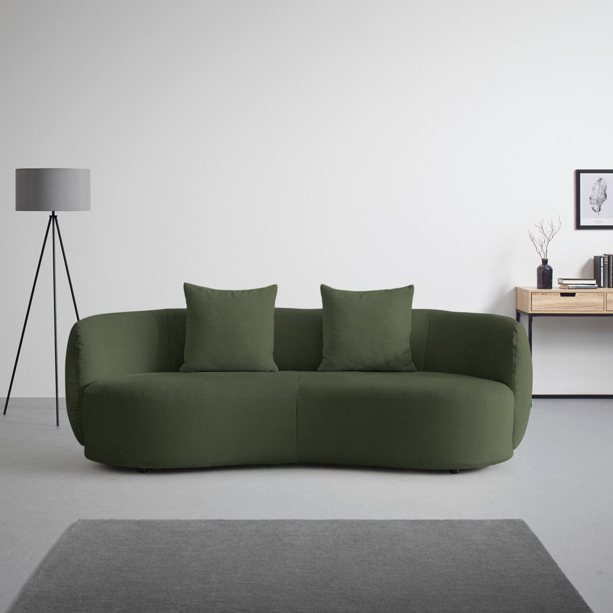 Bigsofa Leonas Grün - Schwarz/Grün, MODERN, Kunststoff/Textil (235/72/110cm) - Premium Living
