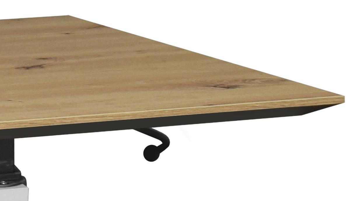 Couchtisch Halvar Weiß/Eiche Artisan - Weiß/Eiche Artisan, MODERN, Holzwerkstoff (110/50-69/60cm) - Premium Living