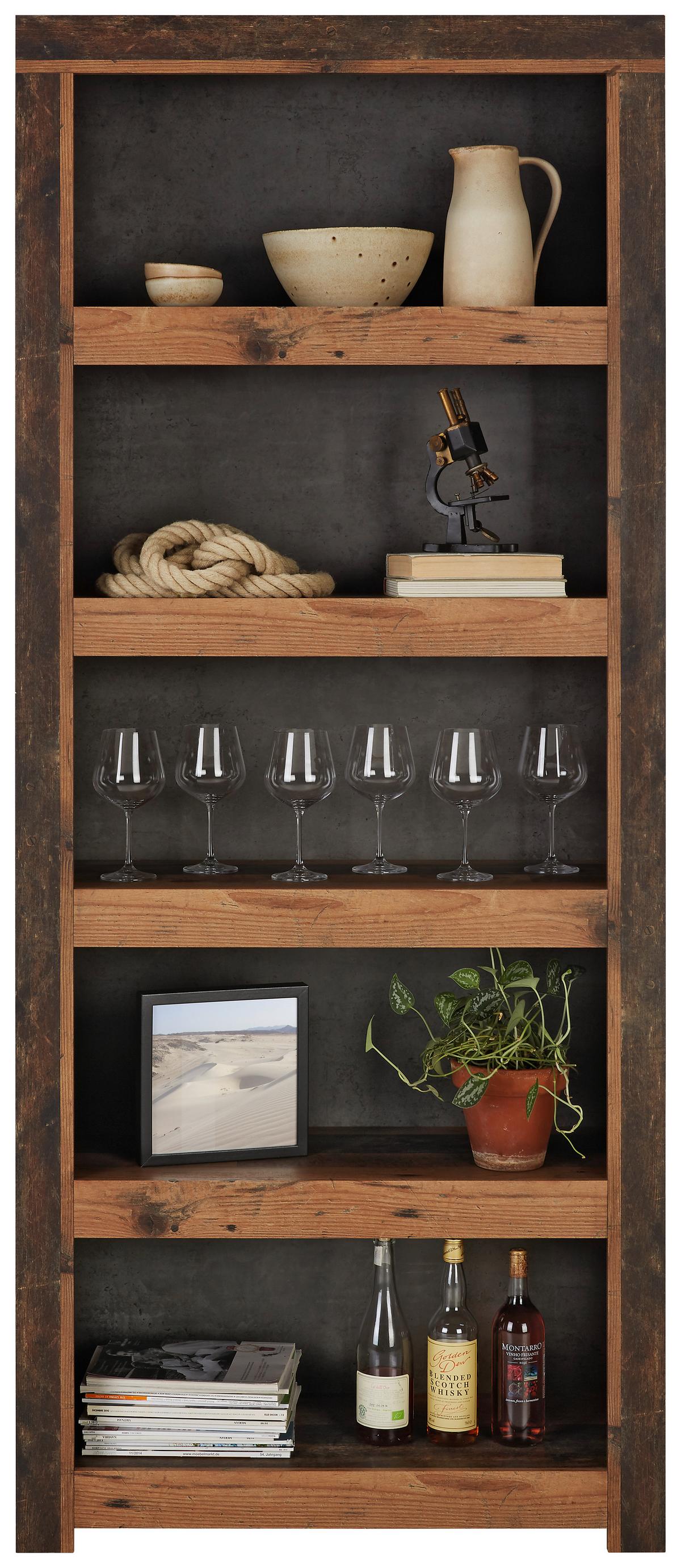 Regal in Braun/Dunkelgrau - Dunkelbraun, KONVENTIONELL, Holzwerkstoff/Kunststoff (91/217/36,3cm) - Mömax