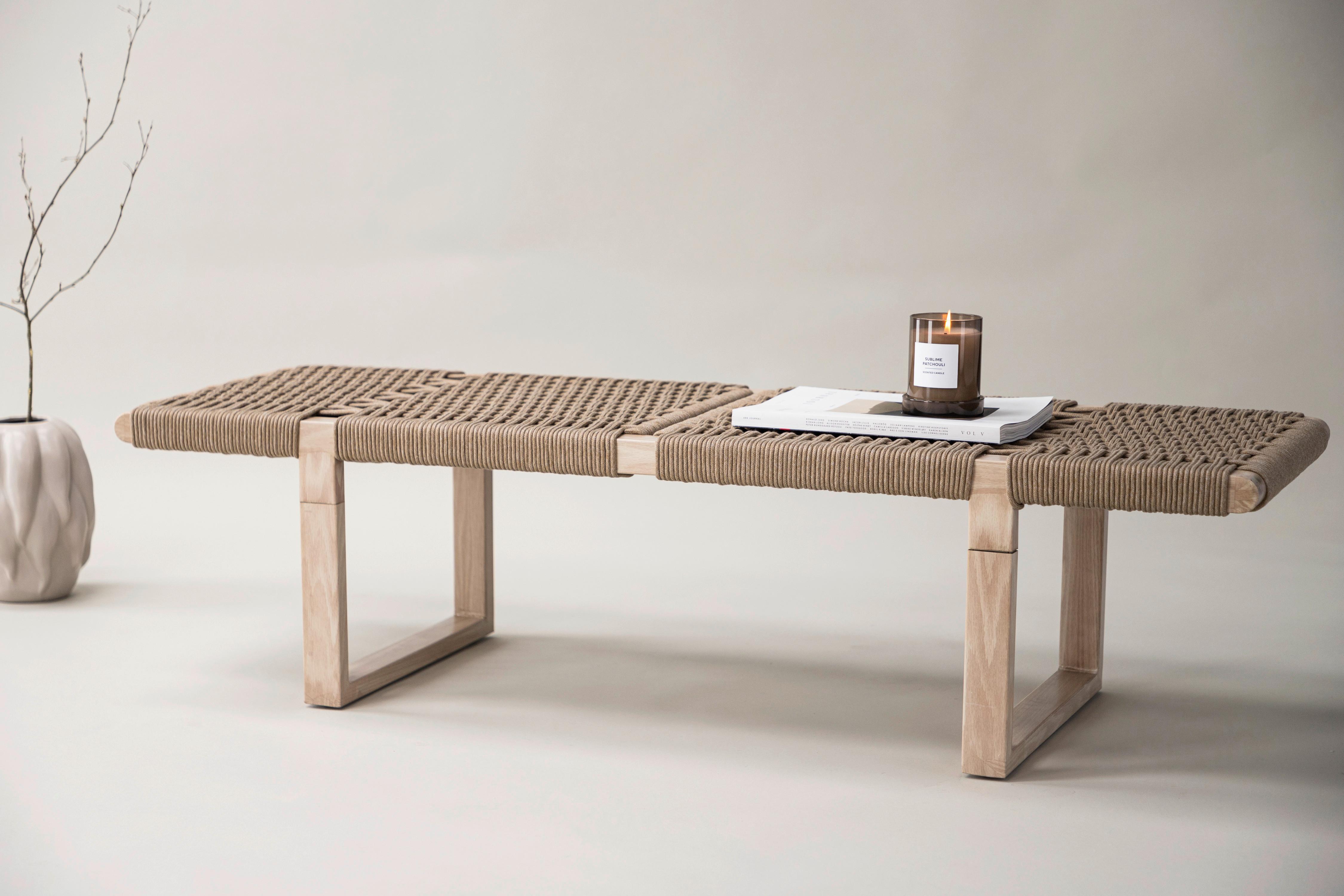 Sitzbank Ängön ca. 140x36x46 cm Braun - Hellbraun, Design, Holz/Metall (140/36/46cm) - Livetastic