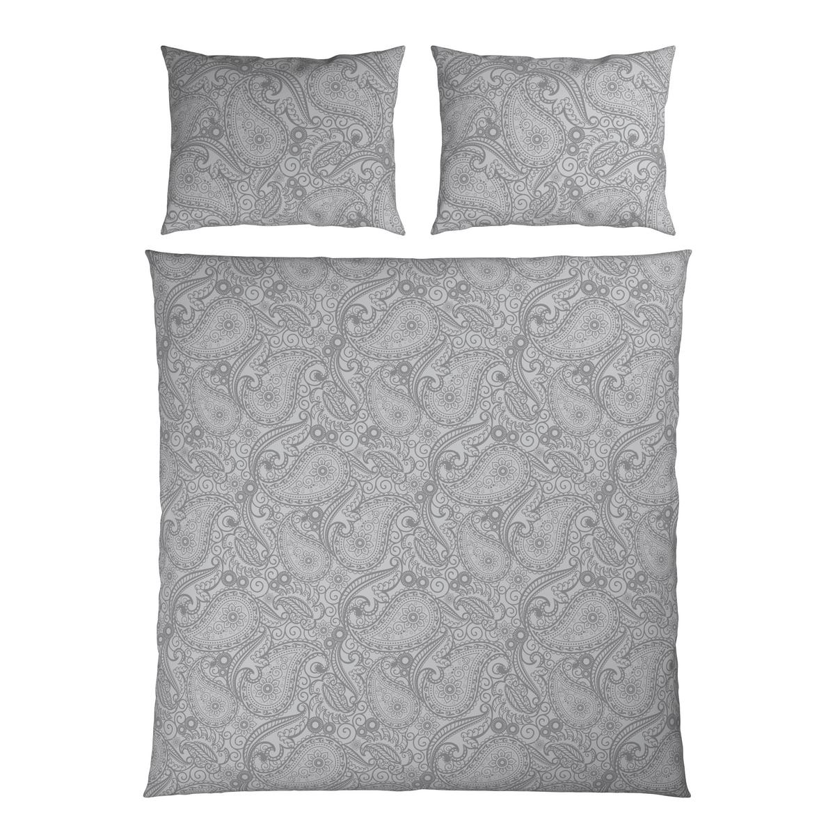 Lenjerie de pat Paisley cca. 200x220/2x50x70 cm - gri, textil (200/220cm) - Mömax