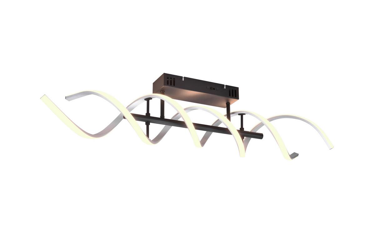 LAMPA SUFITOWA LED 641810205 SEQUENCE - czarny/kolor aluminiowy, Design, metal (90/14,5/20,5cm) - Trio Leuchten