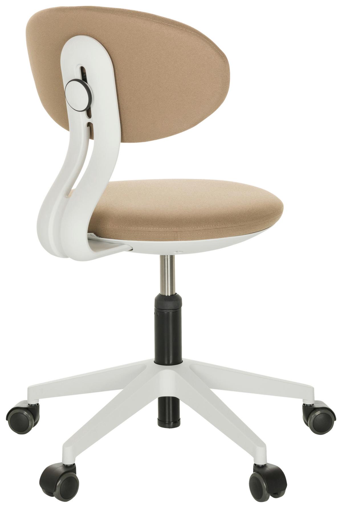 Jugenddrehstuhl Minimovo ca.42x66-87x52cm Beige - Beige/Weiß, Basics, Kunststoff/Textil (42/66-87/52cm) - MID.YOU