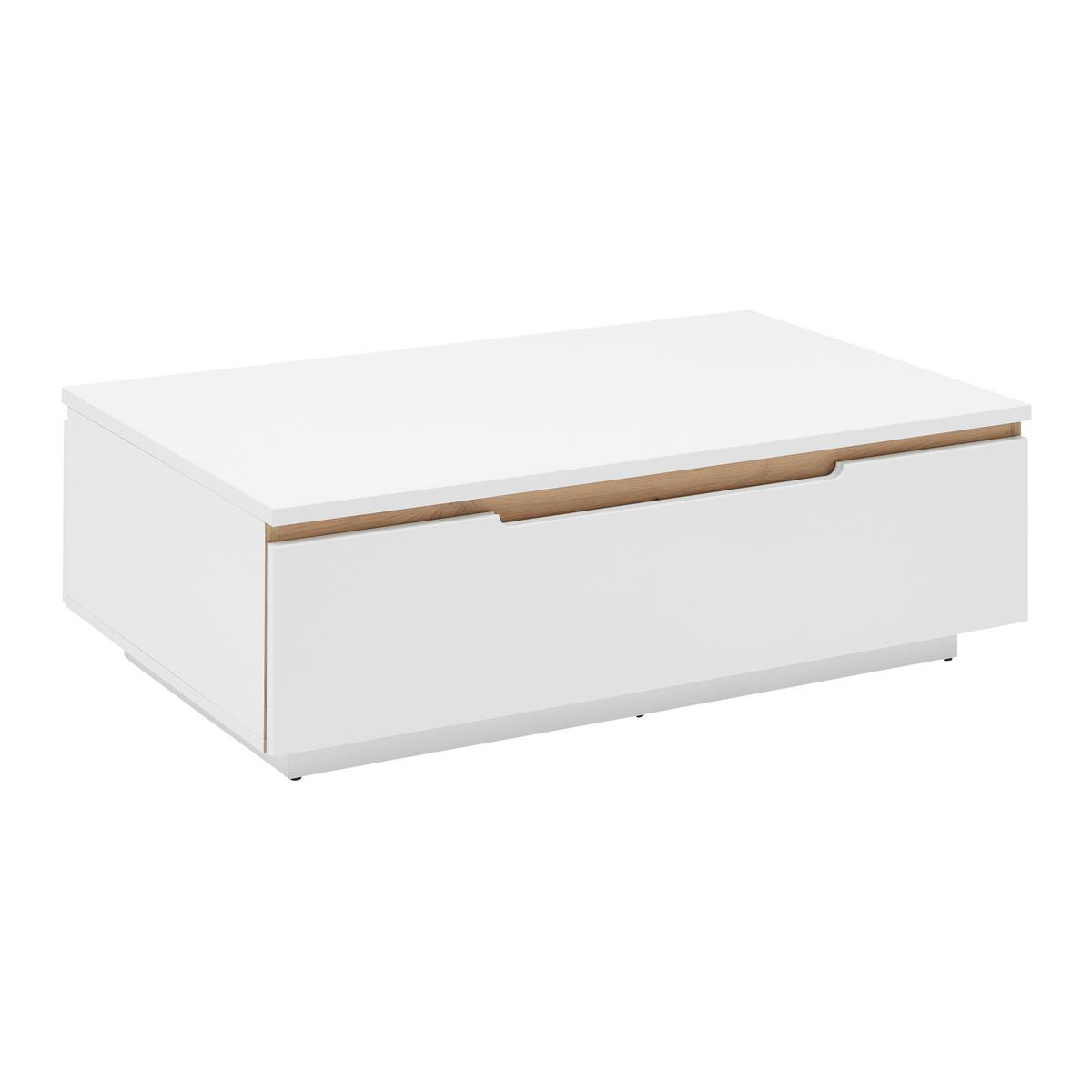 Couchtisch Dallas Weiß - Weiß, MODERN, Holzwerkstoff (110/70/36cm) - Premium Living