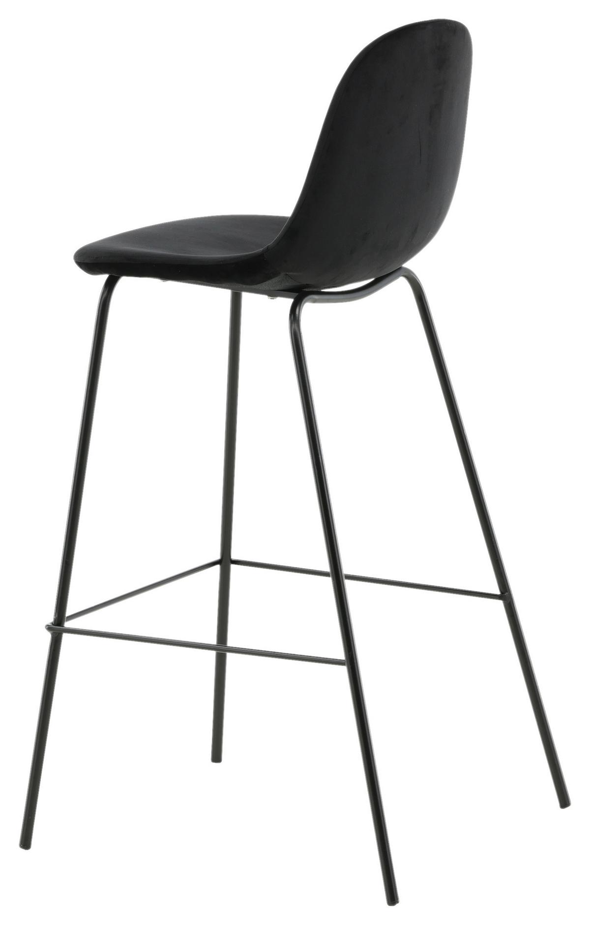 BARHOCKER-SET POLAR - Schwarz, Design, Textil/Metall (41.5/105/43cm) - Livetastic