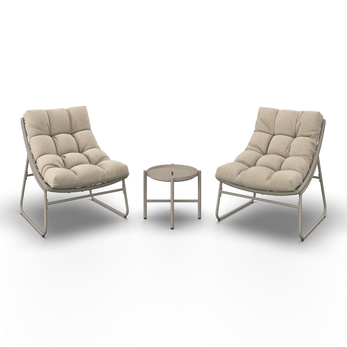 Set balcon Elia - crem, Modern, plastic/metal - Bessagi Garden