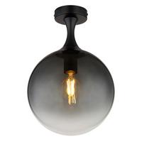 DECKENLEUCHTE 15885D - Schwarz, Design, Glas/Metall (25/37,5cm) - Globo