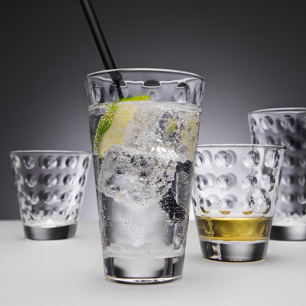 KOMPLET SZKŁA STOŁOWEGO 012855 - przezroczysty, Basics, szkło - Leonardo