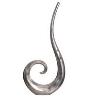 DEKOVASE DEKOVASE SPIRALE SILBER - Silberfarben, Design, Metall (48/100/10cm) - Livetastic