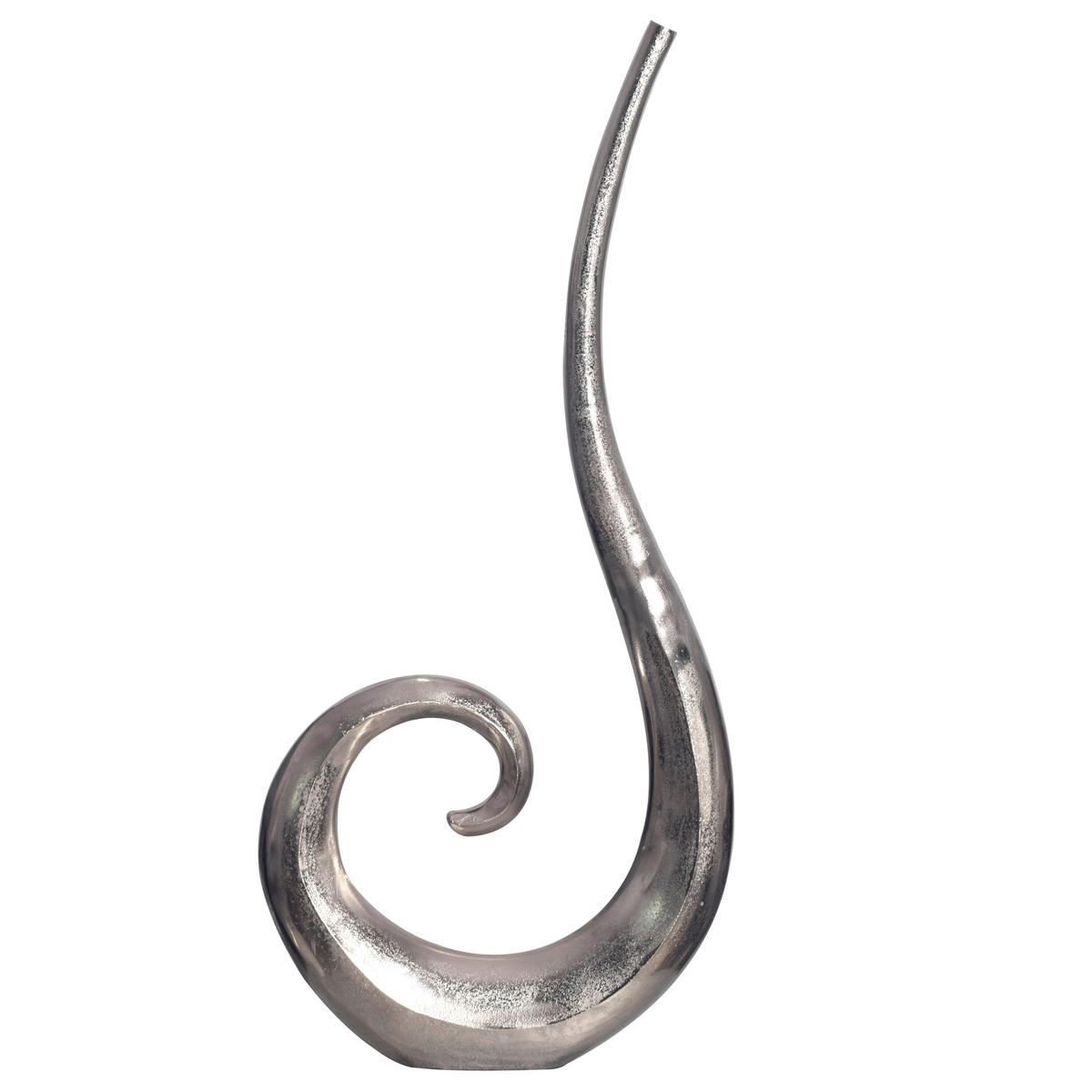 DEKOVASE DEKOVASE SPIRALE SILBER - Silberfarben, Design, Metall (48/100/10cm) - Livetastic