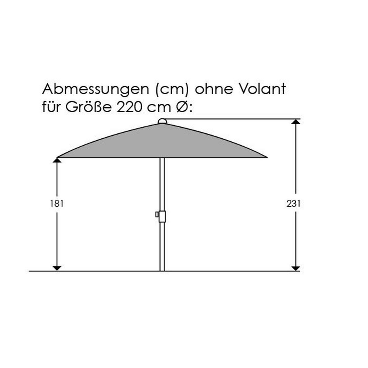 Sonnenschirm Locarno ca. 220x 231x220 cm Apfelgrün - Silberfarben/Hellgrün, Basics, Textil/Metall (220/231/220cm) - Schneider