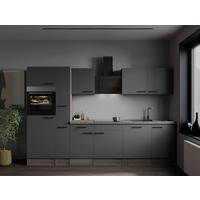 Kuhinjski Blok Z Aparati Oliver, 310cm - črna/siva, Design, kovina/leseni material (310cm) - Respekta