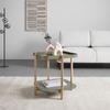 SOFFBORD STRUT - grön/naturfärgad, Modern, trämaterial/trä (50/50/55cm) - Mömax