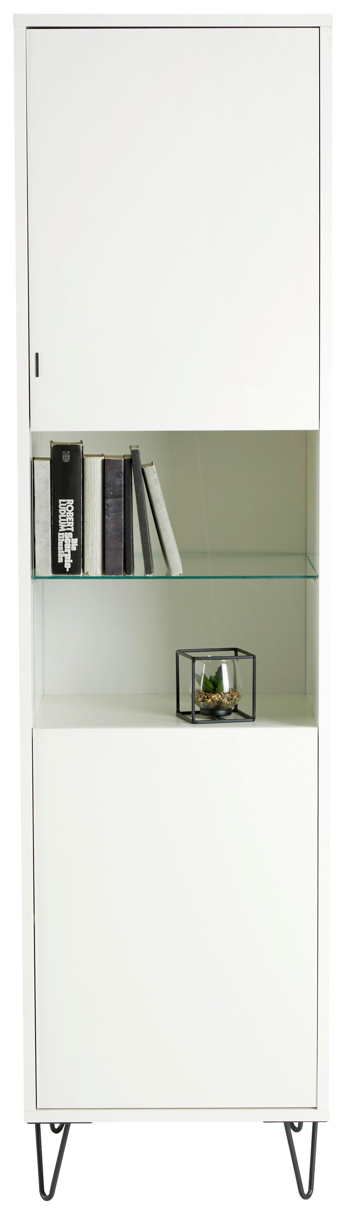 WITRYNA BOUNTY - biały/czarny, Modern, materiał drewnopochodny/metal (51/197/45cm) - Mömax