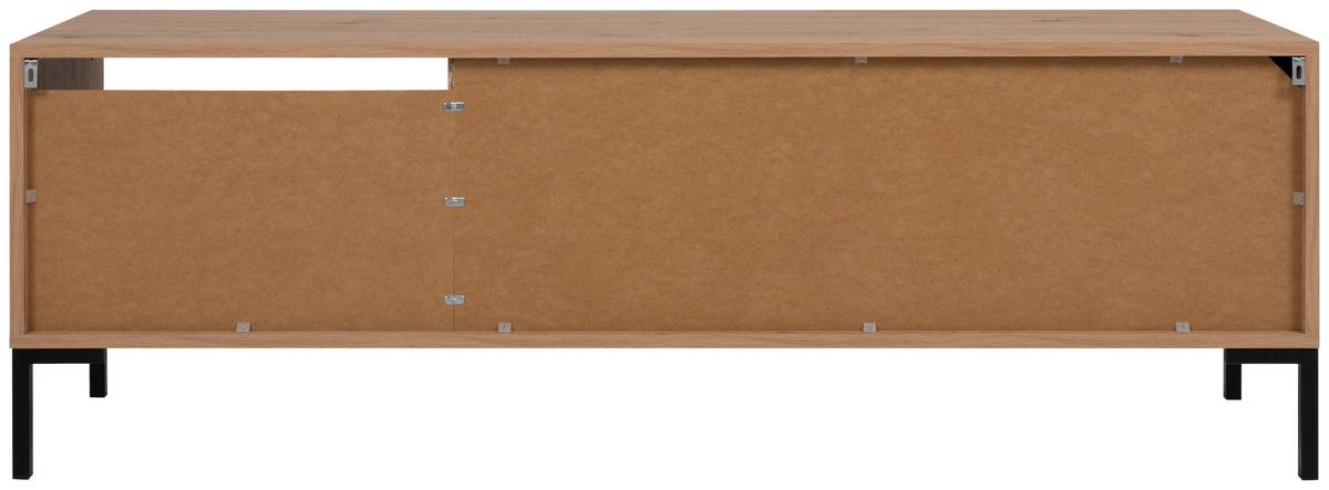 SZAFKA RTV KORSIKA 56A - antracytowy/dąb artisan, Design, materiał drewnopochodny/metal (150/49/40cm) - MID.YOU